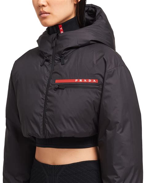 cropped prada puffer jacket|crop puffer jacket h&m.